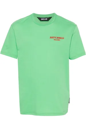 Roberto Cavalli Flocked-logo T-shirt