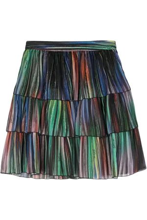 Roberto Cavalli Ruffled striped skirt