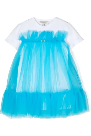 Twin-Set Ruffled tulle-overlay minidress