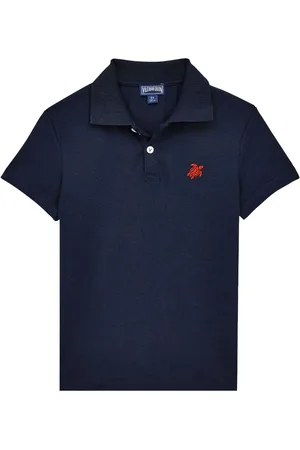 Vilebrequin Logo-embroidered organic cotton polo shirt
