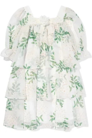 PATACHOU Floral-print ruffled dress