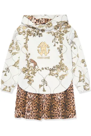 Roberto Cavalli Chain-print layered dress