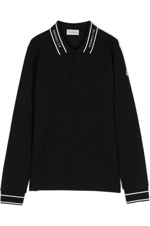 Moncler Logo-intarsia cotton polo shirt