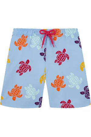 Vilebrequin Turtle-print logo-appliqu?? swim shorts