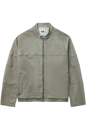 Izzue Band-collar cotton jacket