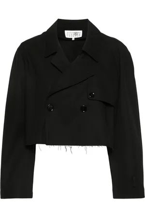 Maison Margiela Double-breasted cotton cropped jacket