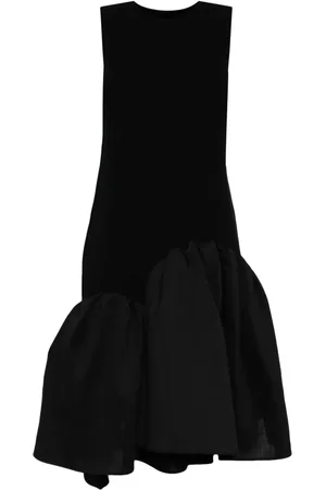 JNBY Asymmetric patchwork cotton midi dress
