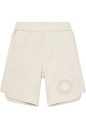 Emporio Armani Logo-embroidered ribbed shorts