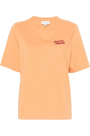 Maison Kitsuné Embroidered-logo cotton T-shirt