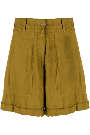 FORTE FORTE High-waisted linen shorts