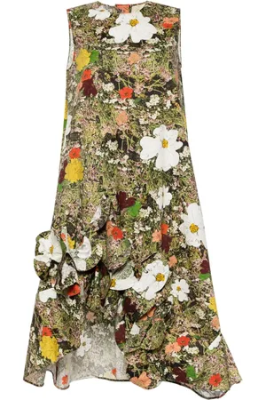 JNBY Floral-print cotton midi dress