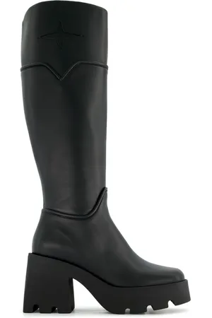 NODALETO Bulla Stormy leather knee boots