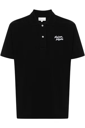 Maison Kitsuné Handwriting logo-embroidered polo shirt