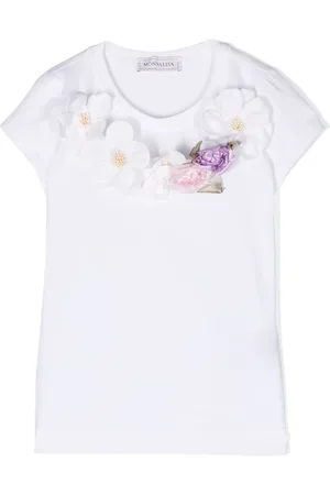 MONNALISA Floral-appliqu?? short-sleeve T-shirt