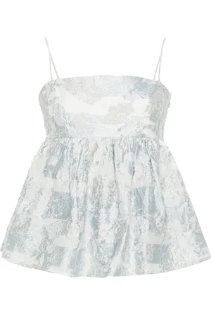 STINE GOYA Sghari floral-jacquard top