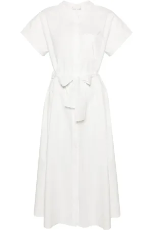 FORTE FORTE Band-collar shirt maxi dress