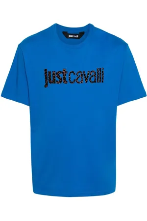 Roberto Cavalli Flocked-logo cotton T-shirt