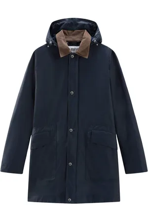 Woolrich Hooded waxed coat