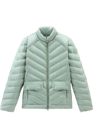 Woolrich Logo-appliqu?? chevron-quilted puffer jacket