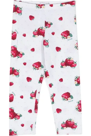MONNALISA Fruit-print elasticated-waistband leggings