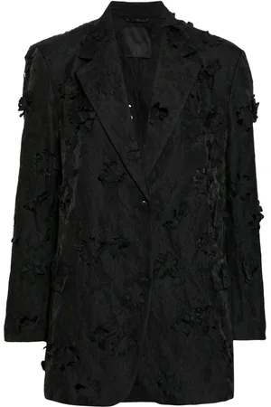 JNBY Floral-appliqu?? single-breasted blazer