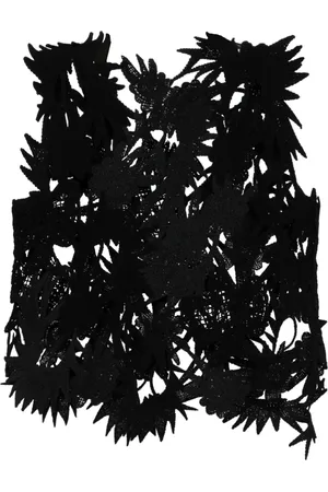 JNBY Floral-appliqu?? cut-out top
