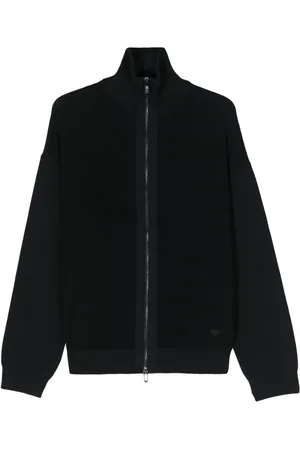 Emporio Armani Zip-up open-knit cardigan