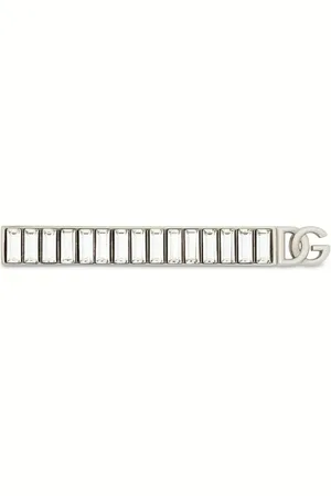 Dolce & Gabbana Logo-plaque crystal-embellished tie clip