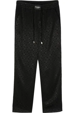 Roberto Cavalli Jacquard-logo straight-leg trousers