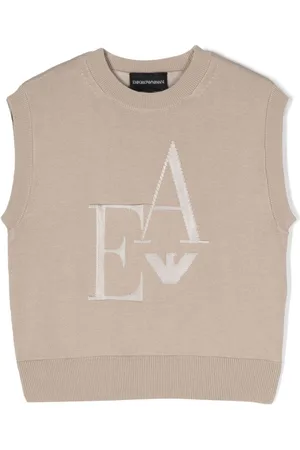 Emporio Armani Logo-jacquard knitted waistcoat