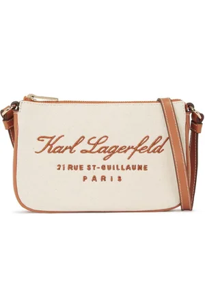 Karl Lagerfeld Hotel Karl canvas clutch bag
