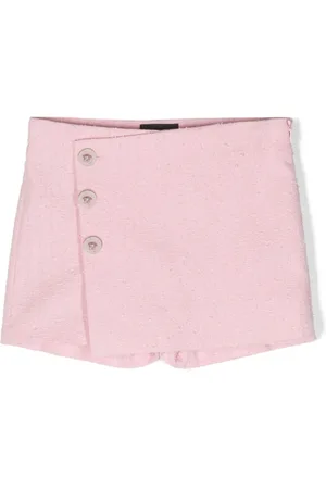 VERSACE Medusa-buttoned tweed shorts