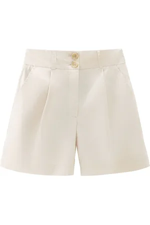 Woolrich Pleated high-waisted shorts