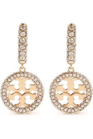 Tory Burch Miller crystal-embellished hoop earrings