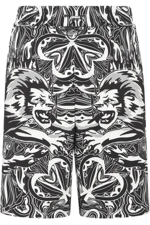 Philipp Plein Tribal Circus-print cotton shorts