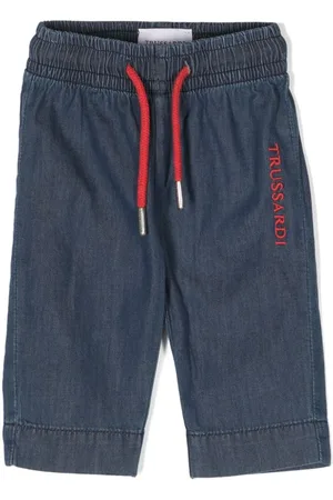 Trussardi Straight-leg chambray trousers
