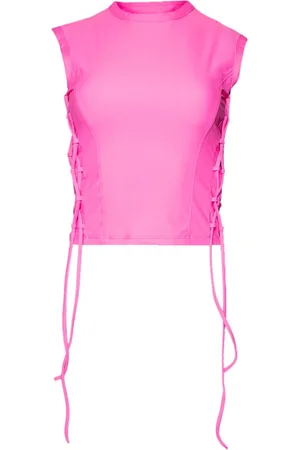 Vetements Lace-up crop top