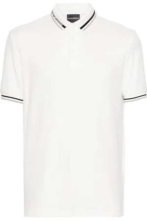 Emporio Armani Logo-jacquard cotton polo shirt