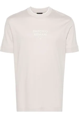 Emporio Armani Logo-rubberised cotton T-shirt