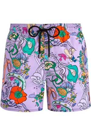 Vilebrequin Floral-print drawstring swim shorts