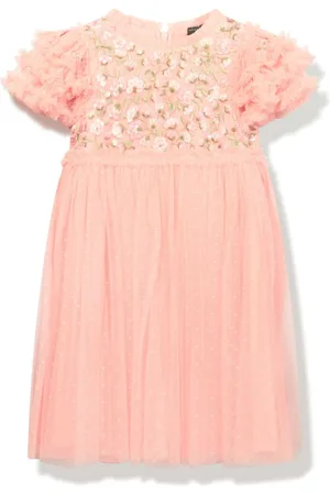 Needle & Thread Posy-embroidered midi dress