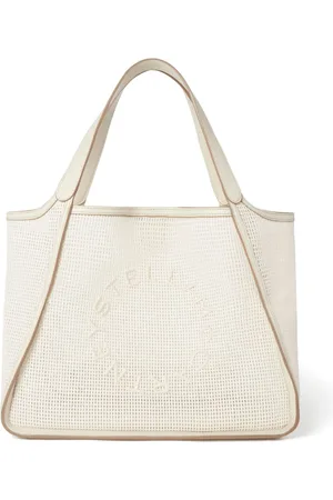 Stella McCartney Logo-embroidered mesh tote bag
