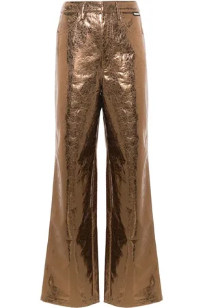ROTATE High-waist straight-leg trousers