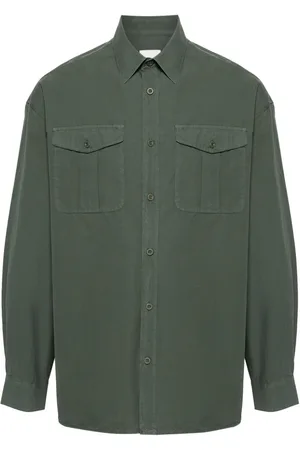 Emporio Armani Logo-patch organic cotton shirt