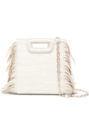 Maje Mini M crocodile-embossed tote bag