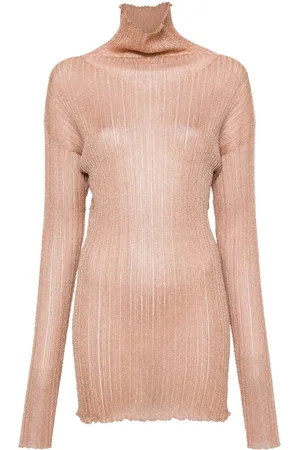 Fabiana Filippi Lurex-detailed ribbed-knit dress