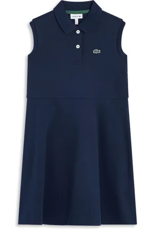 Lacoste Crocodile-embroidered flared dress