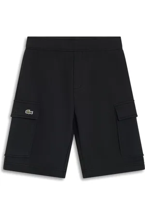 Lacoste Crocodile-embroidered fleece shorts
