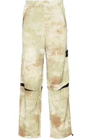 Stone Island Camouflage-pattern elasticated-waist trousers