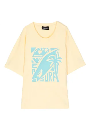 Emporio Armani Surf-print cotton T-shirt